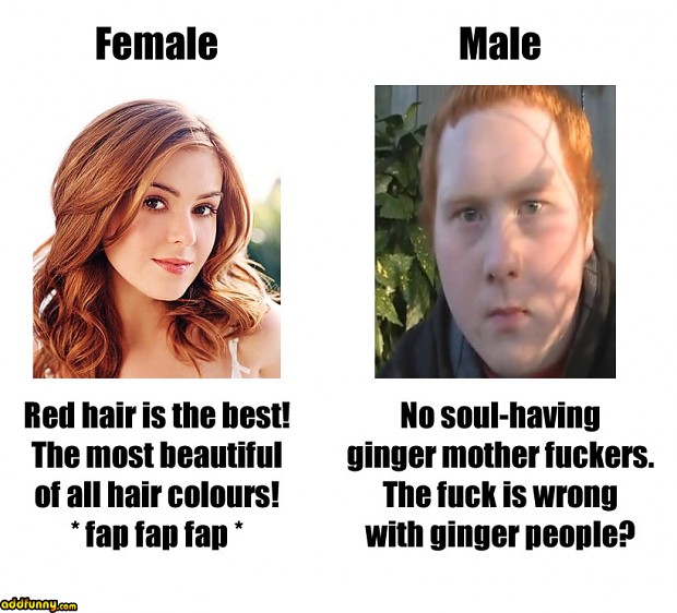 "Society is based when it comes to ginger hair"