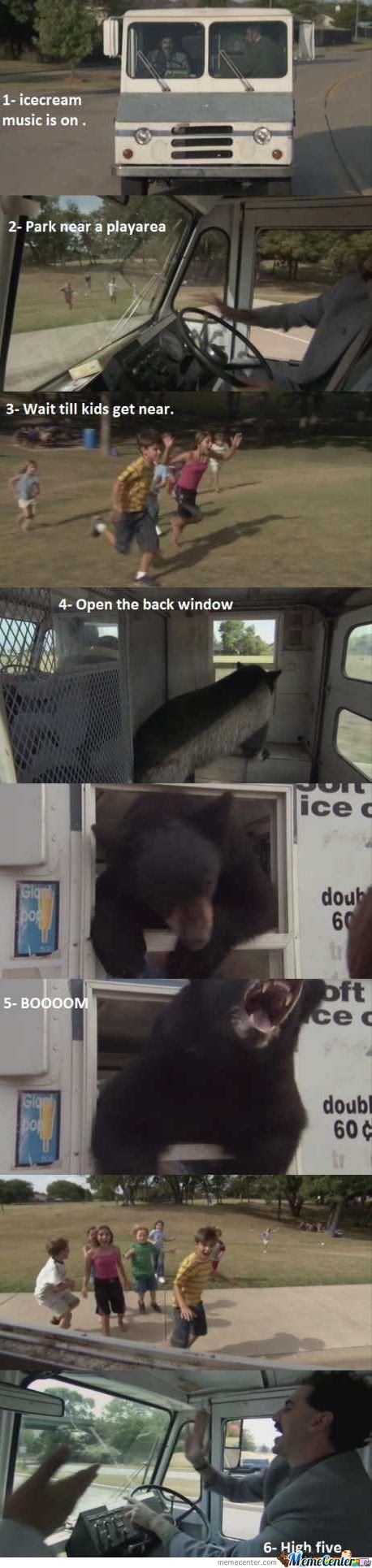 Icecream truck + bear = trollage
