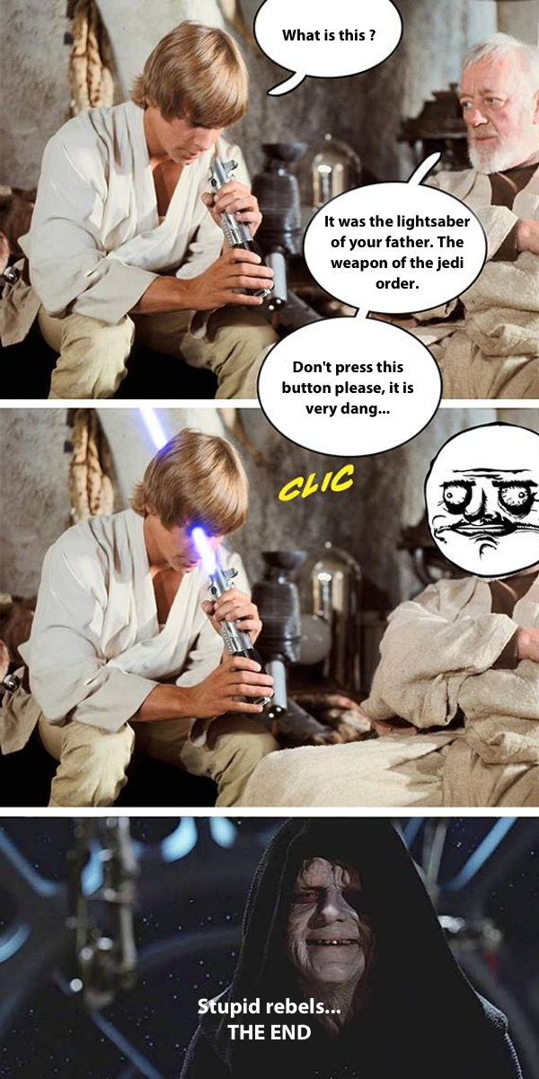 Star Wars: Luke and his lightsaber