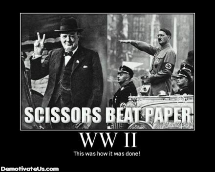 Scissors beat paper