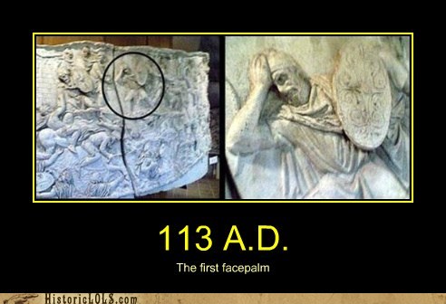 the first facepalm in history