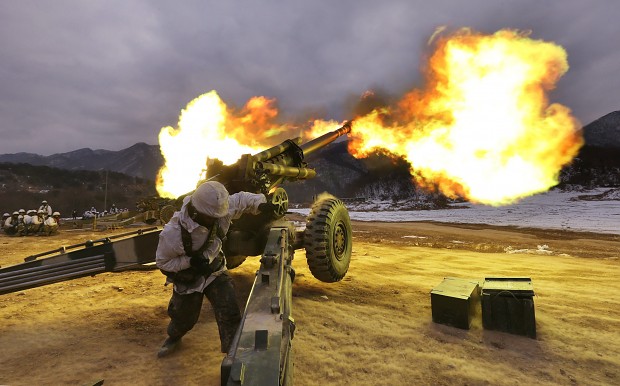 artillery exercice of south korea