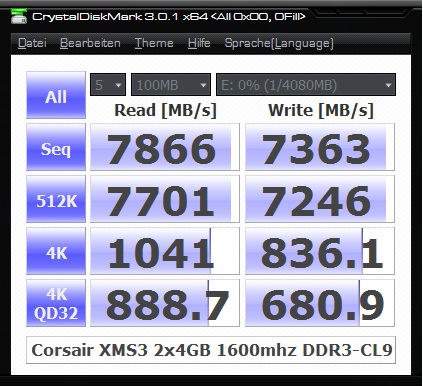 Corsair XMS3 2x4GB 1600mhz DDR3-CL9