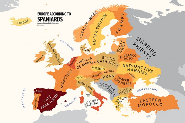 Europe according to Spaniards