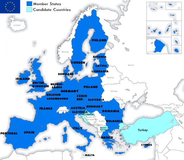 Map of the EU