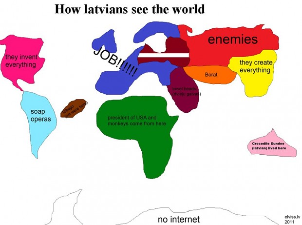 How do Latvians see the world