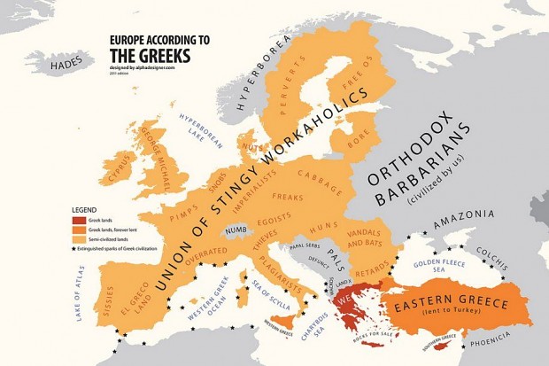 Europe according to Greeks