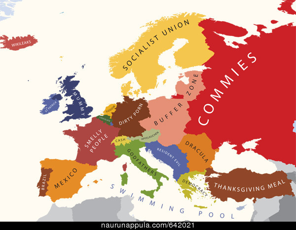 map of europe according to USA