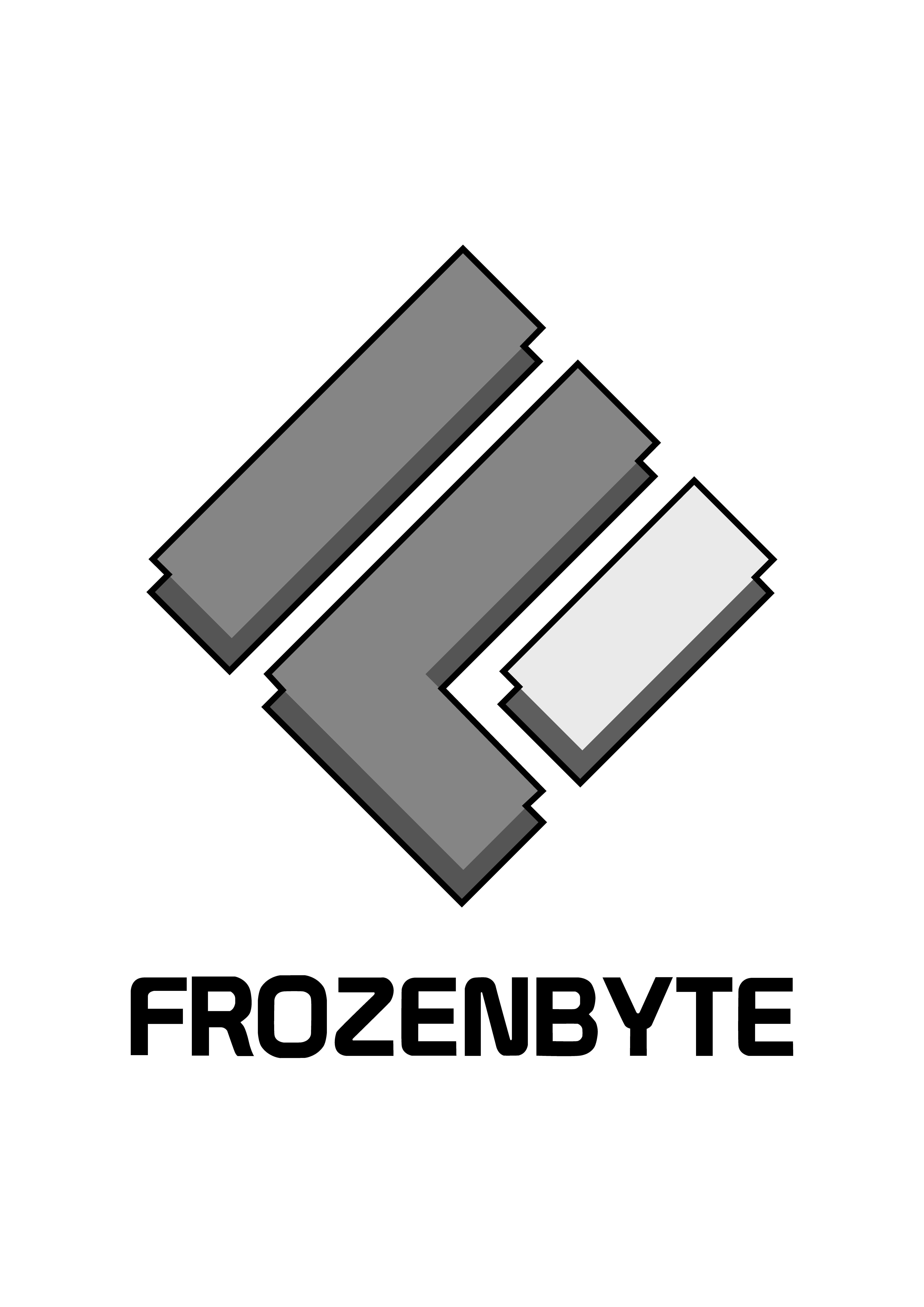 Frozenbyte transparent logo - grayscale