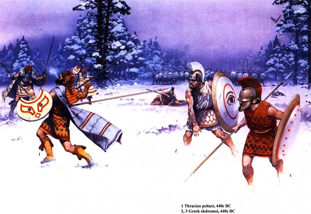 Thracians fighting greeks