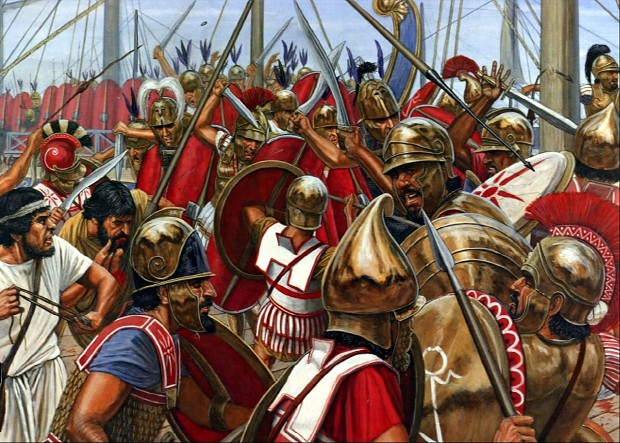 Romans fighting Carthaginians