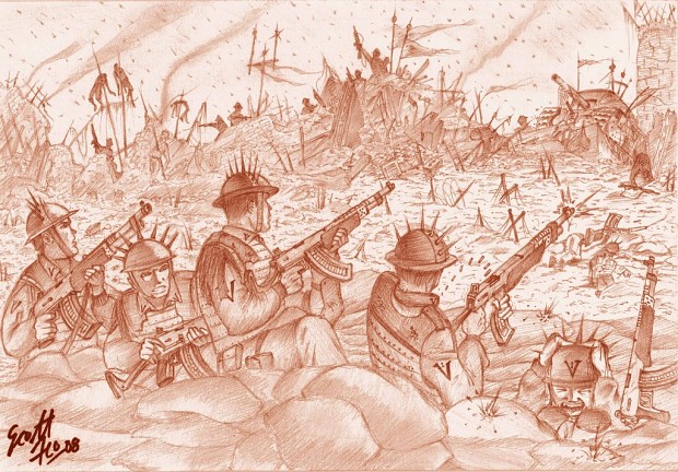 Infantry Holding the Line