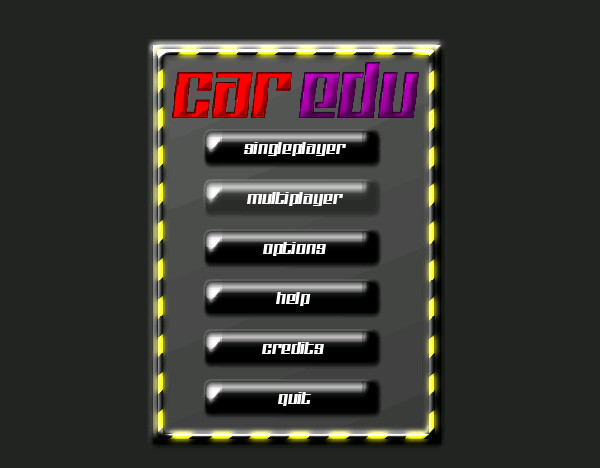 CarEdu - a menu with GUI textures