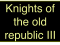 Knights of the old republic III dev team