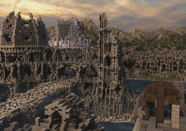 Osgiliath and Minas Tirith