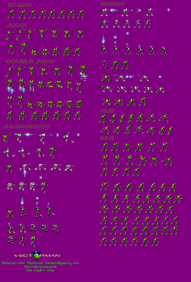 Every frame of Vectorman.