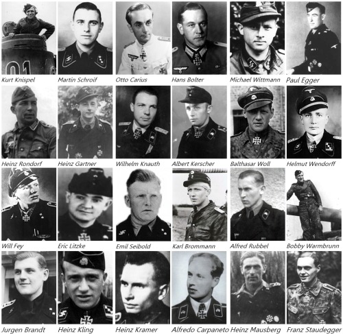 Tank aces of the wehrmacht and Waffen-SS.