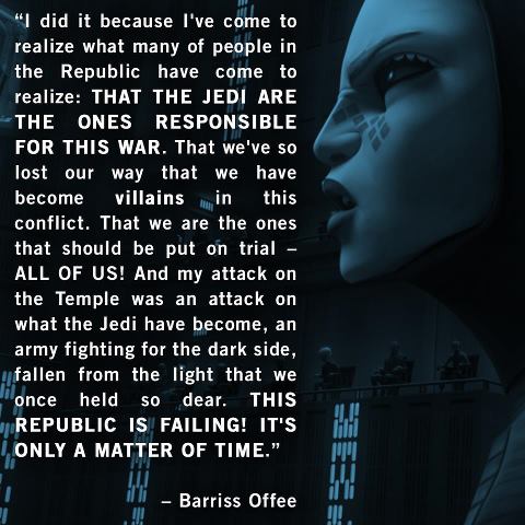 Barriss's Speech against the Jedi