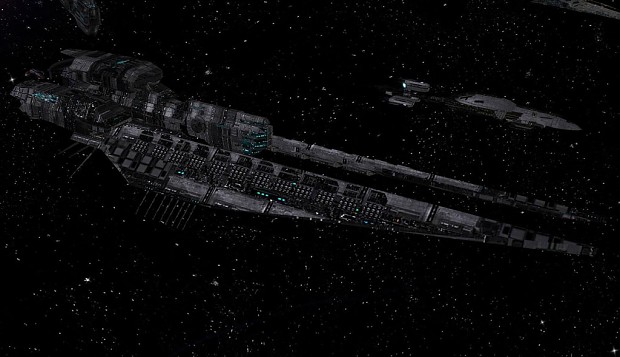 Medusa, a Mandalorian heavy missile cruiser.