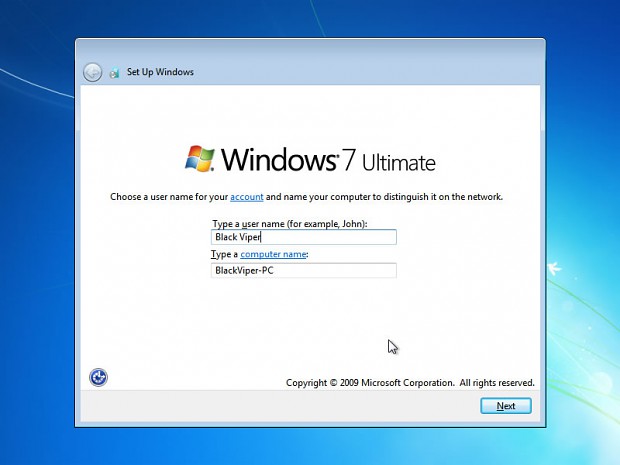 Windows 7 Ultimate Installation