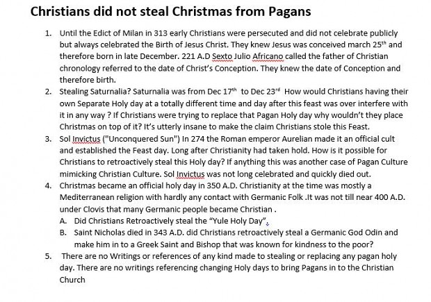 Christmas and Paganism.