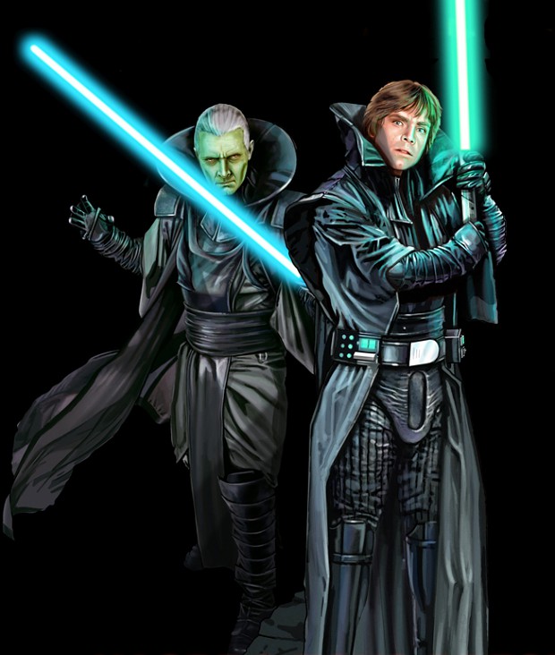 Darth Sidious and Luke Skywalker