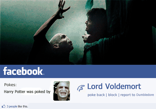 Voldemort poked Harry