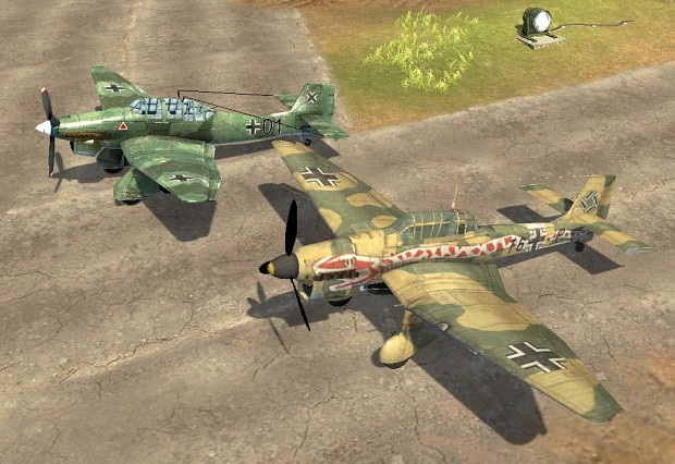 To compare the old Ju87 and the new 3d model..