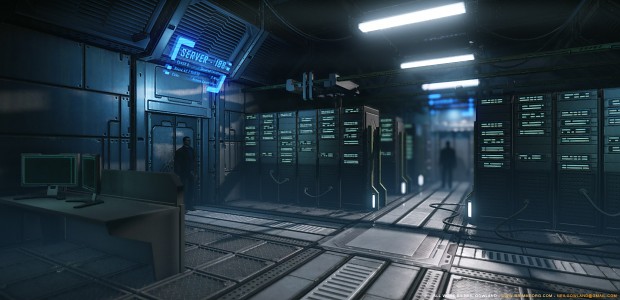Sci-Fi Server Room - by Grimmstrom