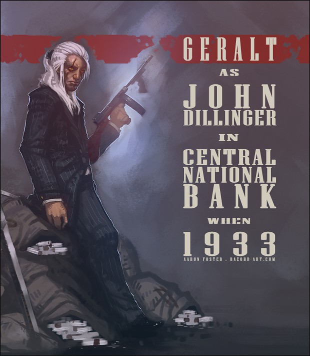 Geralt as John Dillinger