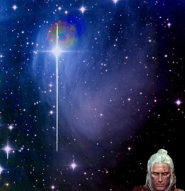 Religious Geralt in Heaven