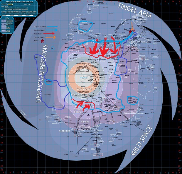 Updated map of Republic control