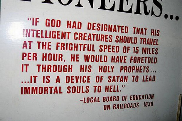 Trains, the work of Satan