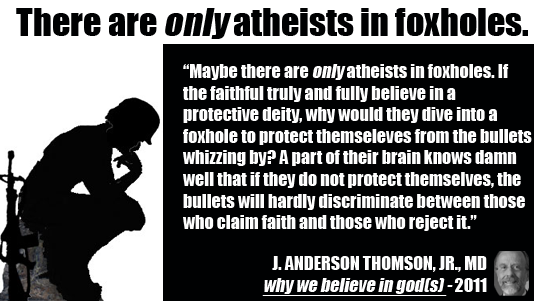 Atheists and foxholes