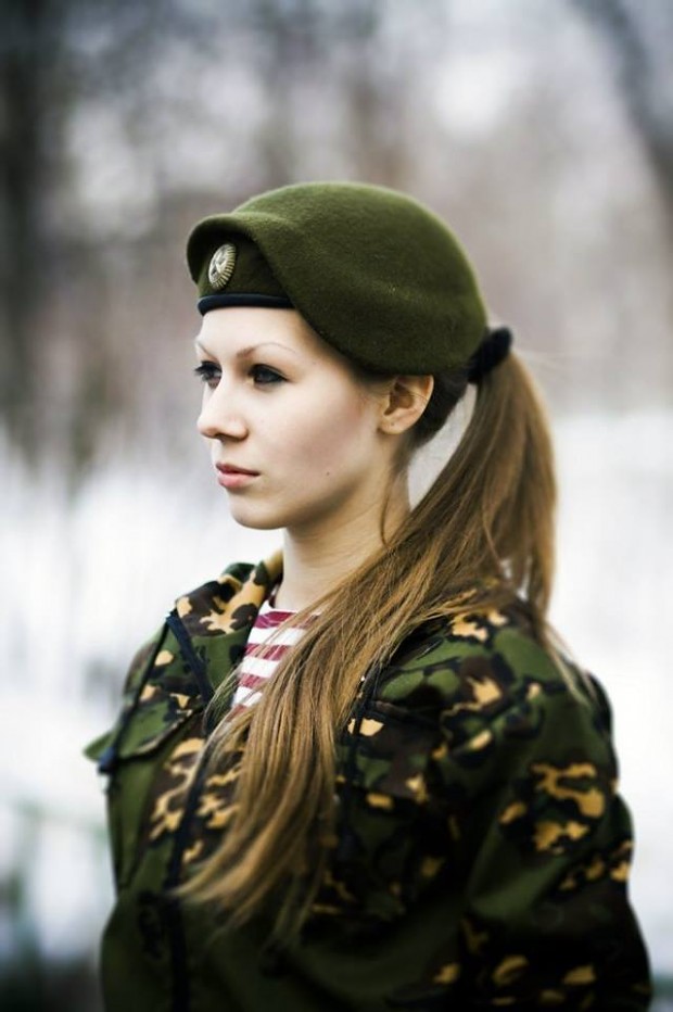 Russian army girl.