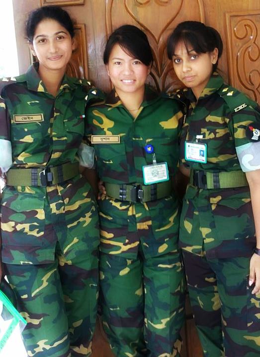 Female Bangladeshi Army Officers.