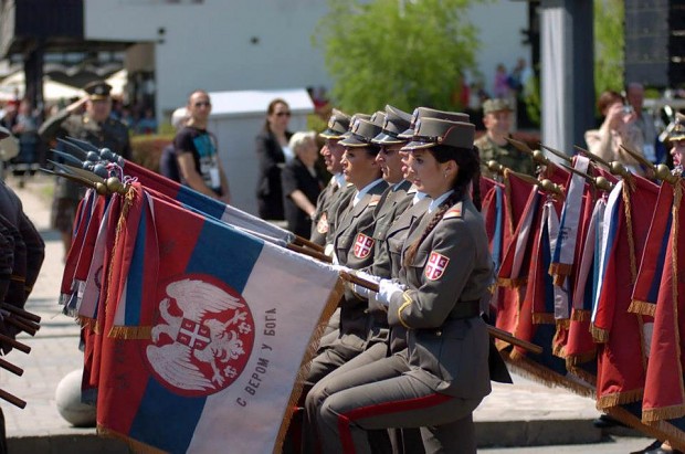 Serbian Guard and Banner Carrier