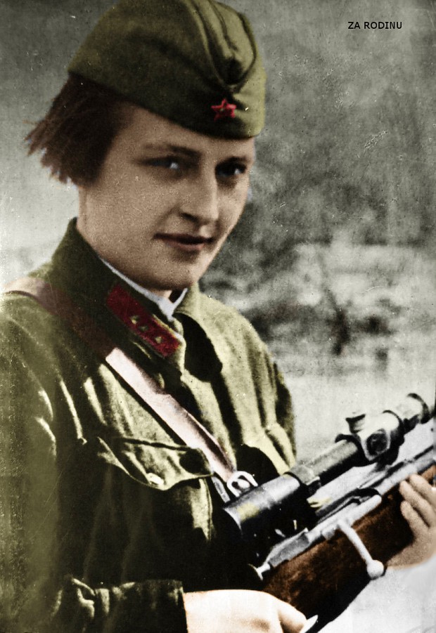 Soviet Female Sniper