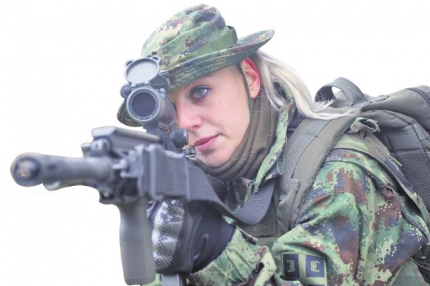 Serbian Female Member of Special Forces