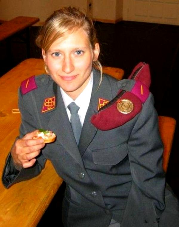 Swiss female soldier