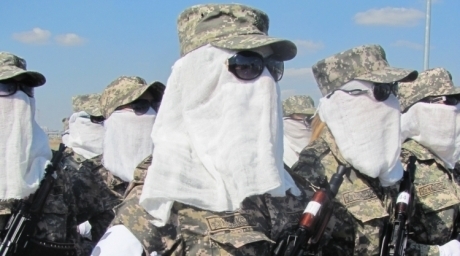 Kazakhstan female soldiers