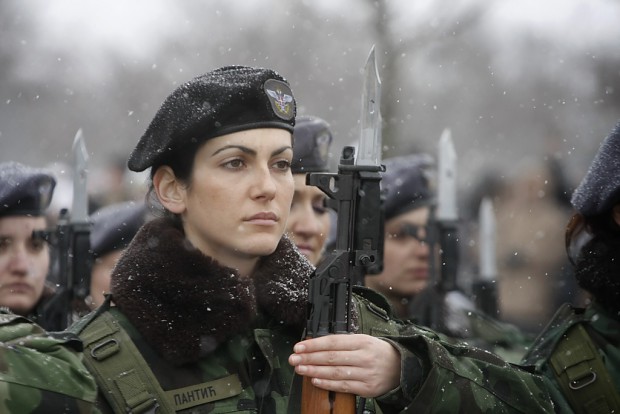 Serbian Woman In The Armed Forces