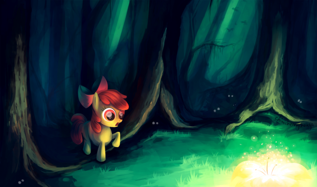 Applebloom in the everfree forest