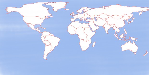 World map, 1st concept