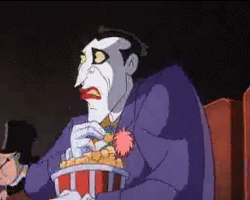 Joker eating popcorn