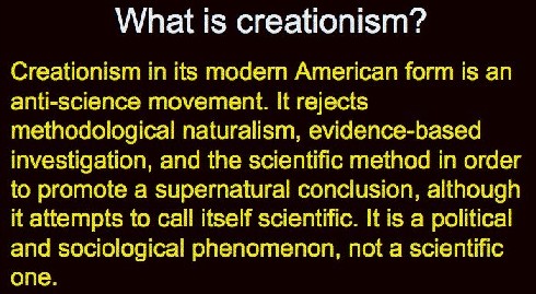 Why I am not allowing creationism