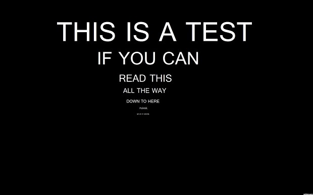 This Is A Test...
