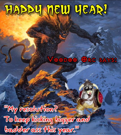 happy new year greetings image - Orc clan and Orks fantasy and monsters ...