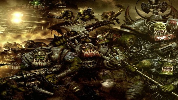 Ork Warboss and clan