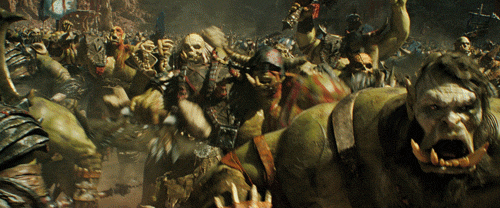 Warcraft Movie gif pic horde attack
